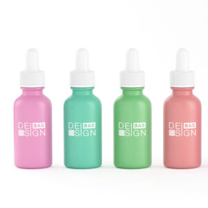 Boston Round Cosmetic Glass Bottle