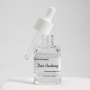 Square Clear Glass Serum Bottles